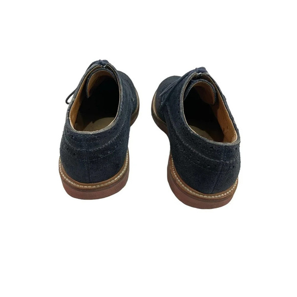 J Crew Blue Suede Wingtip Shoes size 9 main image 4
